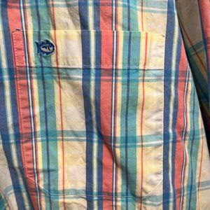 Southern Tide Shirt Mens Large Plaid Button Up Long Sleeve